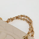 CHANEL Matelasse COCO Mark Chain Bag Caviar Skin Vanilla Gold CC Auth yk18012-15