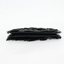 CHANEL Chain Gathered Hand Bag Lamb Skin Black Gold CC Auth yk18016M-5