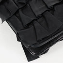 CHANEL Chain Gathered Hand Bag Lamb Skin Black Gold CC Auth yk18016AM-16