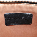 CHANEL Chain Gathered Hand Bag Lamb Skin Black Gold CC Auth yk18016M-22
