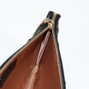 CHANEL Chain Gathered Hand Bag Lamb Skin Black Gold CC Auth yk18016M-23