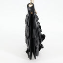 CHANEL Chain Gathered Hand Bag Lamb Skin Black Gold CC Auth yk18016AM-3