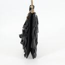 CHANEL Chain Gathered Hand Bag Lamb Skin Black Gold CC Auth yk18016M-4