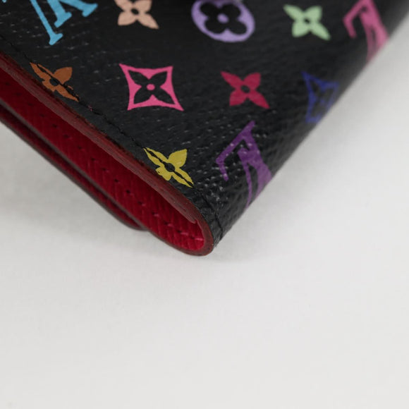 LOUIS VUITTON Multicolor Multicles 4 Key Case Black M93732 LV Auth yk18052M