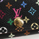 LOUIS VUITTON Multicolor Multicles 4 Key Case Black M93732 LV Auth yk18052A-17