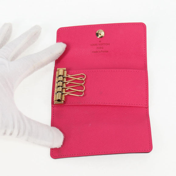 LOUIS VUITTON Multicolor Multicles 4 Key Case Black M93732 LV Auth yk18052A