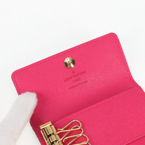 LOUIS VUITTON Multicolor Multicles 4 Key Case Black M93732 LV Auth yk18052A