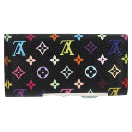 LOUIS VUITTON Multicolor Multicles 4 Key Case Black M93732 LV Auth yk18052A - 0