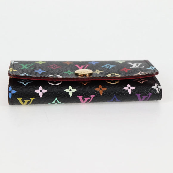 LOUIS VUITTON Multicolor Multicles 4 Key Case Black M93732 LV Auth yk18052A