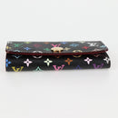 LOUIS VUITTON Multicolor Multicles 4 Key Case Black M93732 LV Auth yk18052M-6