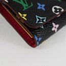LOUIS VUITTON Multicolor Multicles 4 Key Case Black M93732 LV Auth yk18052A-7