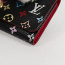 LOUIS VUITTON Multicolor Multicles 4 Key Case Black M93732 LV Auth yk18052M-14