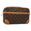 LOUIS VUITTON Monogram Compiegne 28 Clutch Bag M51845 LV Auth yk18053-1