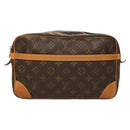 LOUIS VUITTON Monogram Compiegne 28 Clutch Bag M51845 LV Auth yk18053-13