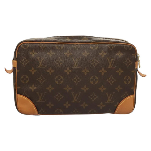 LOUIS VUITTON Monogram Compiegne 28 Clutch Bag M51845 LV Auth yk18053
