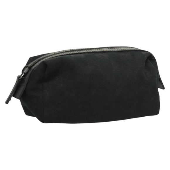 GUCCI GG Canvas Pouch Black Silver 245947 Auth yk18072
