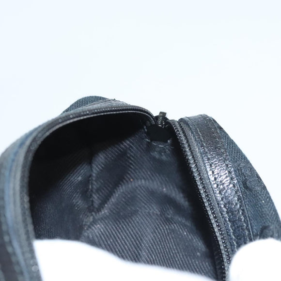 GUCCI GG Canvas Pouch Black Silver 245947 Auth yk18072