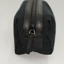 GUCCI GG Canvas Pouch Black Silver 245947 Auth yk18072-4