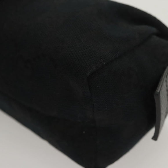 GUCCI GG Canvas Pouch Black Silver 245947 Auth yk18072
