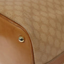 CELINE Macadam Canvas Shoulder Bag PVC Leather Beige Gold Auth yk18087-8