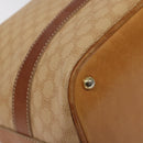 CELINE Macadam Canvas Shoulder Bag PVC Leather Beige Gold Auth yk18087-15