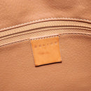 CELINE Macadam Canvas Shoulder Bag PVC Leather Beige Gold Auth yk18087-18