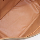 CELINE Macadam Canvas Shoulder Bag PVC Leather Beige Gold Auth yk18087-10