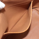 CELINE Macadam Canvas Shoulder Bag PVC Leather Beige Gold Auth yk18087-22