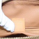 CELINE Macadam Canvas Shoulder Bag PVC Leather Beige Gold Auth yk18087-12