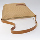 CELINE Macadam Canvas Shoulder Bag PVC Leather Beige Gold Auth yk18087-7