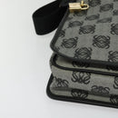 LOEWE Anagram Shoulder Bag PVC Leather Gray Gold Auth yk18093-8