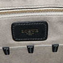 LOEWE Anagram Shoulder Bag PVC Leather Gray Gold Auth yk18093-18