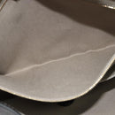 LOEWE Anagram Shoulder Bag PVC Leather Gray Gold Auth yk18093-21