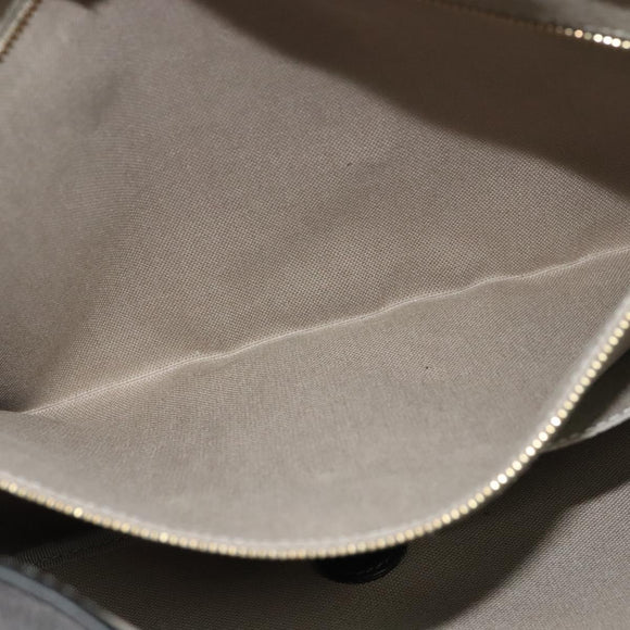 LOEWE Anagram Shoulder Bag PVC Leather Gray Gold Auth yk18093