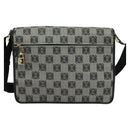 LOEWE Anagram Shoulder Bag PVC Leather Gray Gold Auth yk18093-13