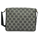 LOEWE Anagram Shoulder Bag PVC Leather Gray Gold Auth yk18093-2