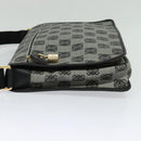 LOEWE Anagram Shoulder Bag PVC Leather Gray Gold Auth yk18093-3