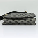 LOEWE Anagram Shoulder Bag PVC Leather Gray Gold Auth yk18093-5