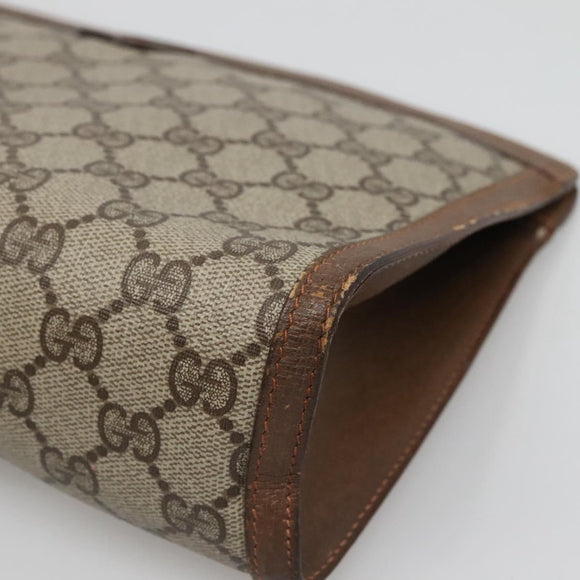 GUCCI GG Supreme Web Sherry Line Bag PVC Leather Beige 89 01 033 Auth yk18097