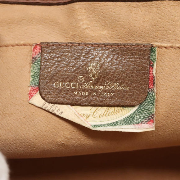 GUCCI GG Supreme Web Sherry Line Bag PVC Leather Beige 89 01 033 Auth yk18097