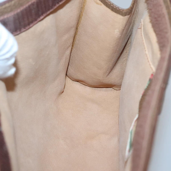 GUCCI GG Supreme Web Sherry Line Bag PVC Leather Beige 89 01 033 Auth yk18097