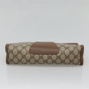 GUCCI GG Supreme Web Sherry Line Bag PVC Leather Beige 89 01 033 Auth yk18097-6