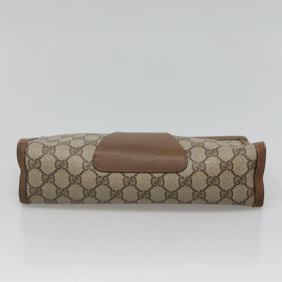 GUCCI GG Supreme Web Sherry Line Bag PVC Leather Beige 89 01 033 Auth yk18097