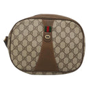 GUCCI GG Supreme Web Sherry Line Bag PVC Beige Gold 89 01 034 Auth yk18098-13