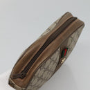 GUCCI GG Supreme Web Sherry Line Bag PVC Beige Gold 89 01 034 Auth yk18098-6