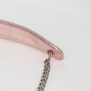 Miu Miu Matelasse Chain Shoulder Bag Leather Pink Silver 5BF069 Auth yk18111M-16