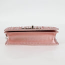 Miu Miu Matelasse Chain Shoulder Bag Leather Pink Silver 5BF069 Auth yk18111M-5