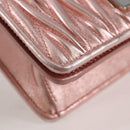 Miu Miu Matelasse Chain Shoulder Bag Leather Pink Silver 5BF069 Auth yk18111M-18