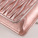 Miu Miu Matelasse Chain Shoulder Bag Leather Pink Silver 5BF069 Auth yk18111M-21
