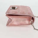 Miu Miu Matelasse Chain Shoulder Bag Leather Pink Silver 5BF069 Auth yk18111M-4
